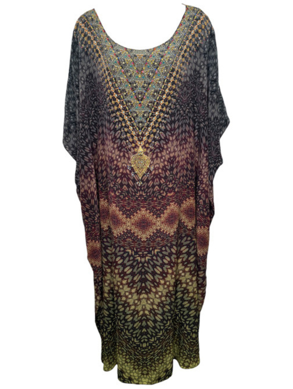 Camilla Multicolor Silk Kaftan